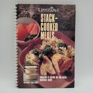 VTG Tupperwave Cookbook Microwave Stack Cooked Meals Spiral 33409 Tupperware